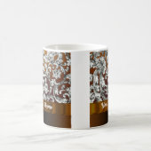 Blumenmuster der Braunkolben Kaffeetasse (Mittel)