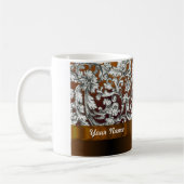 Blumenmuster der Braunkolben Kaffeetasse (Links)