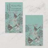 Blumenmuster der cooler Garten-niedliches Vogel-N Visitenkarte (Vorne/Hinten)