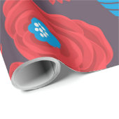 Blumenmuster der Doodle Geschenkpapier (Rolleneckpunkt)