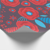 Blumenmuster der Doodle Geschenkpapier (Ecke)