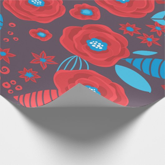 Blumenmuster der Doodle Geschenkpapier (Ecke)