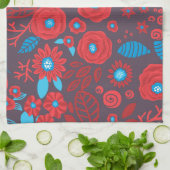 Blumenmuster der Doodle Handtuch (Gefaltet)