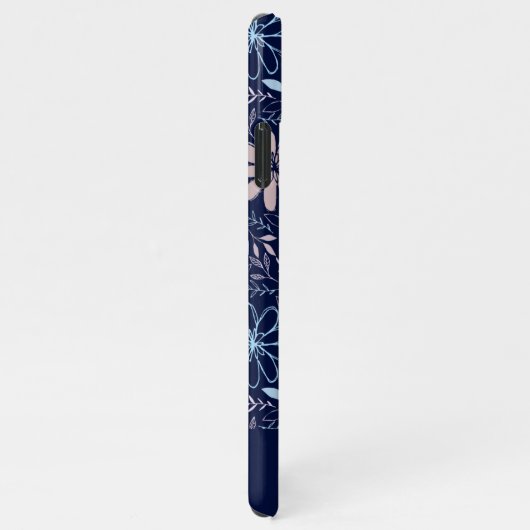 Blumenmuster der Doodle iPhone Hülle (Rechte Seite)