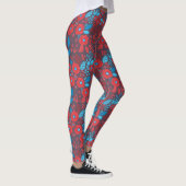 Blumenmuster der Doodle Leggings (Rechts)