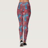 Blumenmuster der Doodle Leggings (Rückseite)