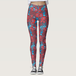 Blumenmuster der Doodle Leggings
