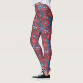 Blumenmuster der Doodle Leggings (Links)