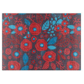 Blumenmuster der Doodle Schneidebrett (Vorderseite)