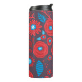 Blumenmuster der Doodle Thermosbecher (Nach links gedreht)