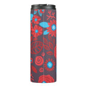 Blumenmuster der Doodle Thermosbecher (Rückseite)