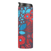 Blumenmuster der Doodle Thermosbecher (Nach rechts gedreht)