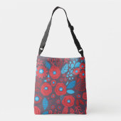 Blumenmuster der Doodle Tragetaschen Mit Langen Trägern (Rückseite)