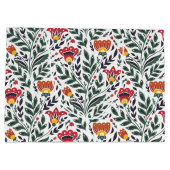 Blumenmuster der Folklorekunst Große Geschenktüte (Rückseite)