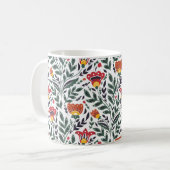 Blumenmuster der Folklorekunst Kaffeetasse (Vorderseite Links)