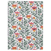 Blumenmuster der Folklorekunst Klemmbrett (Rückseite)