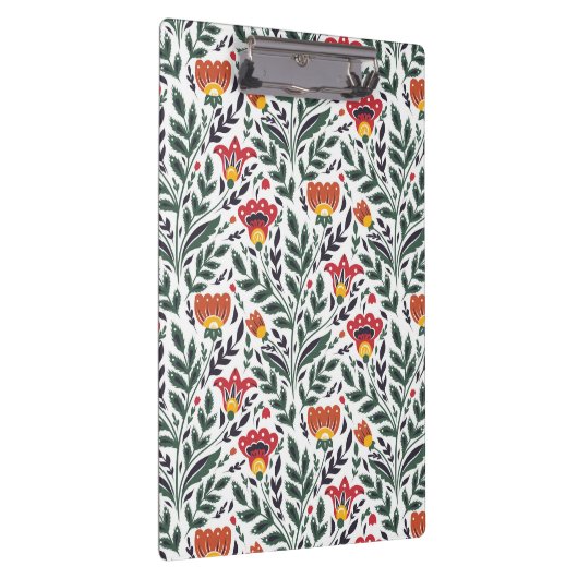 Blumenmuster der Folklorekunst Klemmbrett (Rechts)