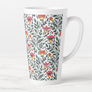 Blumenmuster der Folklorekunst Milchtasse