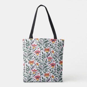 Blumenmuster der Folklorekunst Tasche