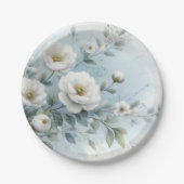 Blumenmuster der Hochzeit Pappteller (Vorderseite)