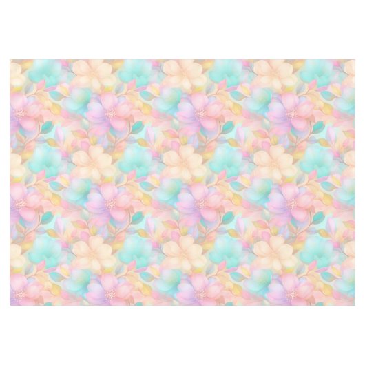 Blumenmuster der Pastelfeder 04 Tischdecke (Vorderseite (Horizontal))