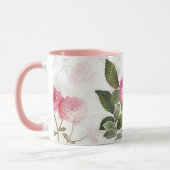 Blumenmuster der rosa Blume Tasse (Links)