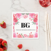 Blumenmuster der Rose Serviette (Beispiel)