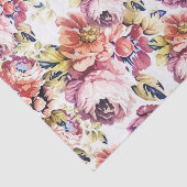 Blumenmuster der Vintagen rosa korallenroten Seidenpapier (Ausschnitt)