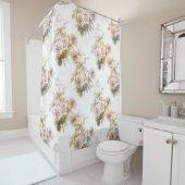 Blumenmuster der Vintagen Rose Duschvorhang (Beispiel)