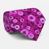 Blumenmuster der Wasserfarbe Berry Magenta Krawatte (Gerollt)