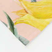 Blumenmuster der Wasserfarbe, botanische Erkrankun Fleecedecke (Ecke)