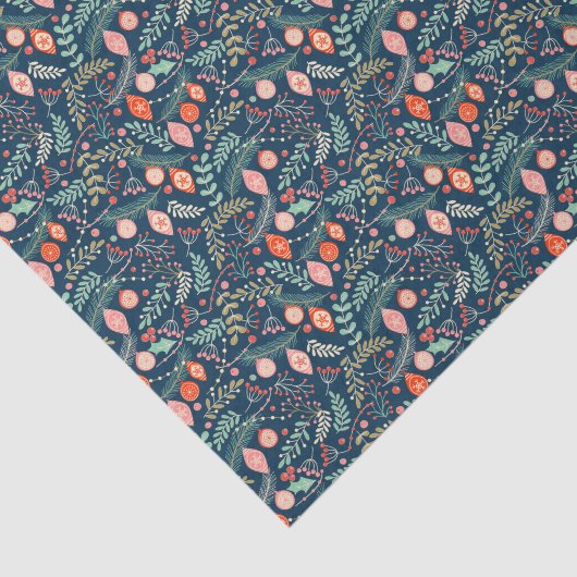 Blumenmuster der Weihnachtsverzierungs-| Seidenpapier (Ausschnitt)