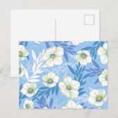 Blumenmuster der weißen Blume - Blumenmuster im Hi Postkarte (Vorne/Hinten)