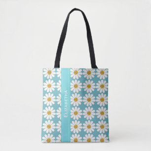 Blumenmuster der weißen Gänseblümchen Tasche