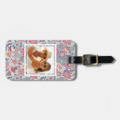 Blumenmuster des kundenspezifischen Fotos mit Gepäckanhänger (Vorderseite horizontal)