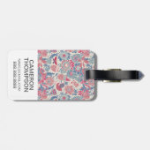 Blumenmuster des kundenspezifischen Fotos mit Gepäckanhänger (Rückseite horizontal)