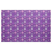 Blumenmuster des niedlichen retro dunklen lila stoff (Fat Quarter (45,7 x 55,9 cm))