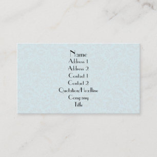 Blumenmuster des schlichten Damastes Visitenkarte