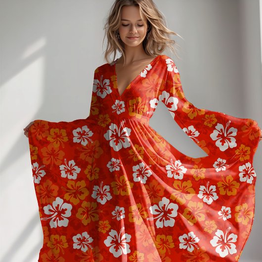 Blumenmuster des tropischen hawaiianischen Hibisku Stoff