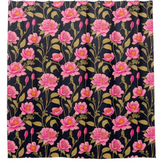 Blumenmuster-Design 24 - Duschvorhang (Vorderseite)