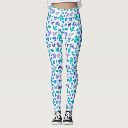 Blumenmuster Design-36566 Leggings (Vorderseite)