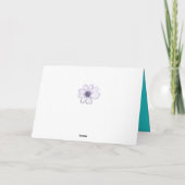 Blumenmuster-Design Aquamarin Geburtstag Karte (Rückseite)