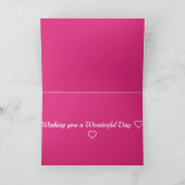 Blumenmuster-Design Fuscia Pink Geburtstag Karte (Innenseite)