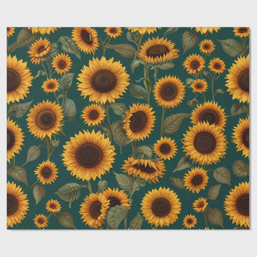 Blumenmuster-Design Geschenkpapier (Flach)