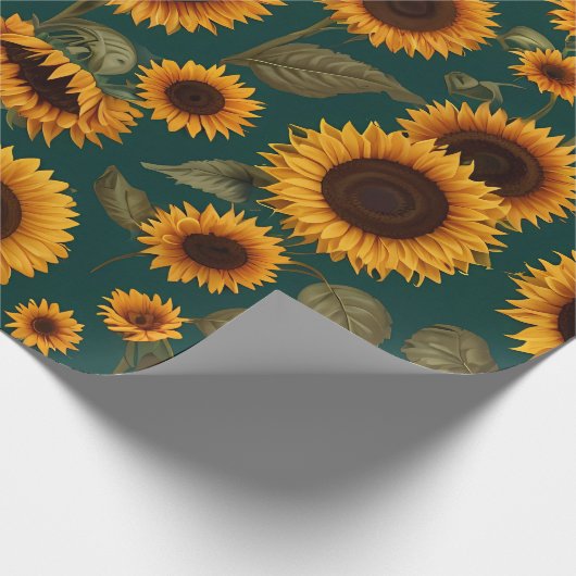 Blumenmuster-Design Geschenkpapier (Ecke)