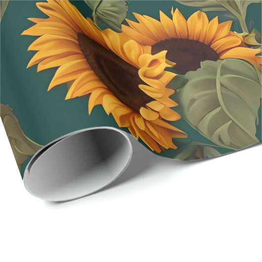 Blumenmuster-Design Geschenkpapier (Rolleneckpunkt)