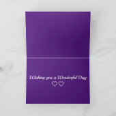 Blumenmuster-Design Lila Geburtstag Karte (Innenseite)