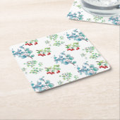 Blumenmuster-Design-Papieruntersetzer Rechteckiger Pappuntersetzer (angewinkelt)
