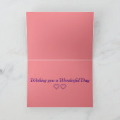 Blumenmuster-Design Pink Birthday Karte (Innenseite)