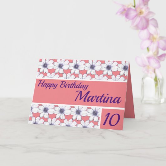 Blumenmuster-Design Pink Birthday Karte (Orchidee)
